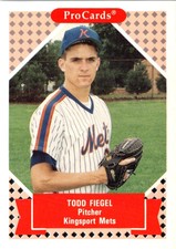 1991 ProCards Tomorrow's Heroes Todd Fiegel #291 Kingsport Mets