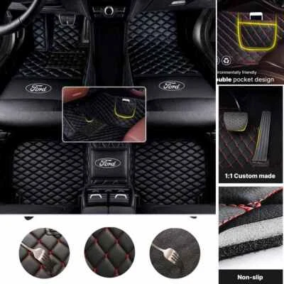 For Ford Fiesta-Flex-Focus-Fusion All Models Car Floor Mats Waterproof Carpets - Изображение 1 из 4