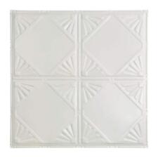 Great Lakes Tin Erie Ceiling Tile 24.5"x24.5" Nail Up Metal in White (Case of 5)