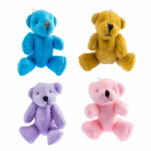 NEW - 20 X Teddy Bears - Small Cute - 5 X Brown 5 X Blue 5 X Pink 5 X Purple - Picture 1 of 9