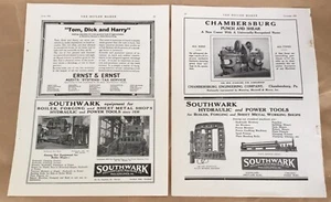 2 Southwark Foundry Co. 1923 vintage print ads 1920s illus. factory industrial - Picture 1 of 1
