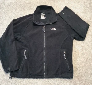 North Face Full Zip Fleece Jacket Womens M Black Zipper Pockets Gorpcore Active - Picture 1 of 14