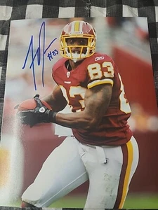 Foto autógrafa firmada por Fred Davis de los Washington Redskins 8x10 certificado de autenticidad de la NFL - Imagen 1 de 3