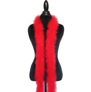 Red 30 Gram Marabou Feather Boa 6 Feet Long Crafting Sewing Trim Wedding - Picture 1 of 1