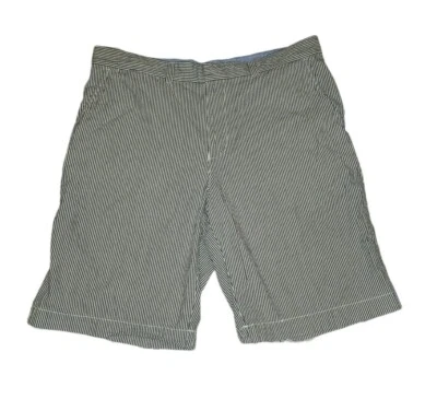 Pantalones Cortos Tommy Hilfiger Seersucker Para Hombre 36 Rayas Calce Clásico Azul Blanco Foto 1 de 4