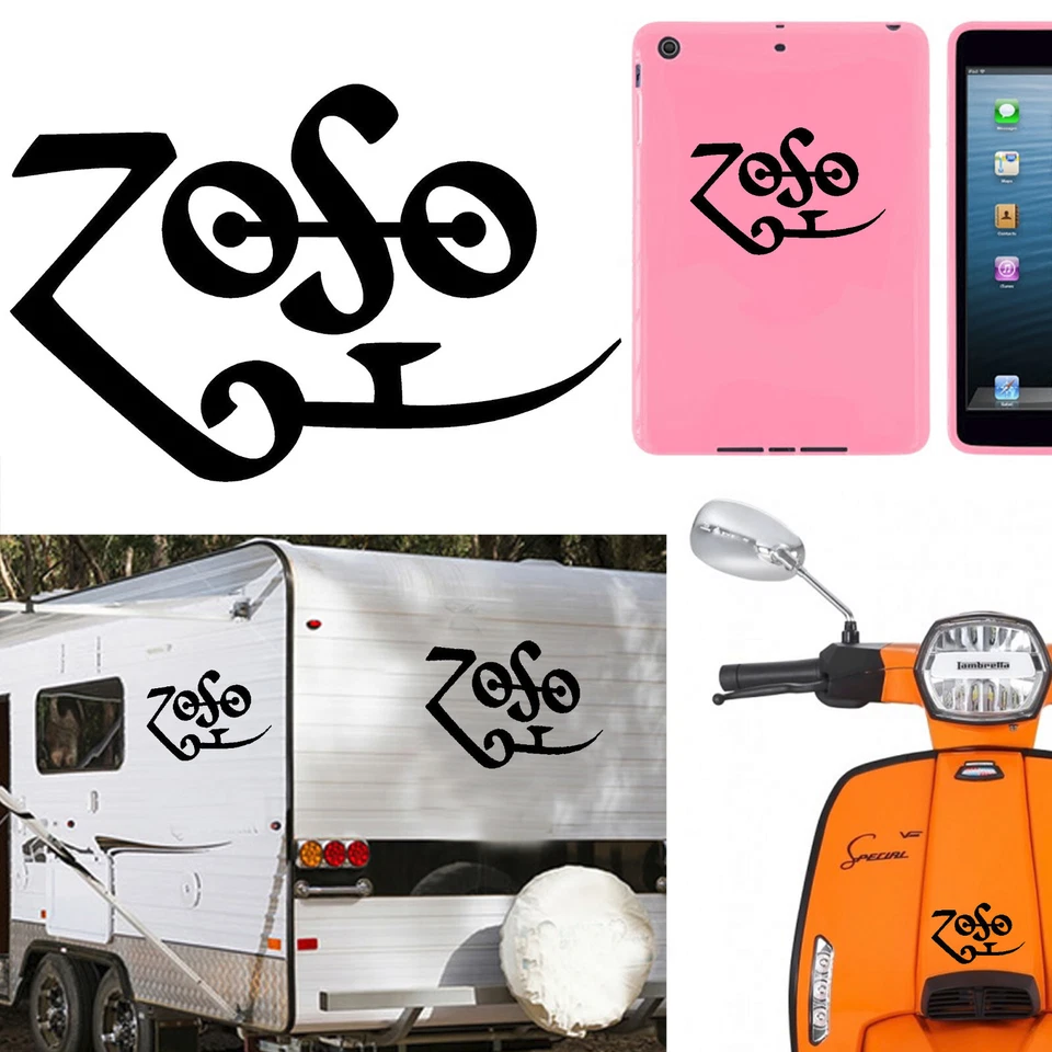 JETSJOSELUIS Zoso , LED Zeppelin, Aufkleber von / Aus Vinyl