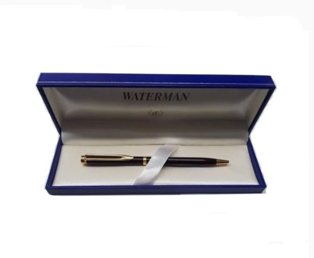 Waterman 33002 | 深棕色和金色滚珠笔 | 巴黎(全新!) — 第 1/4 张图片