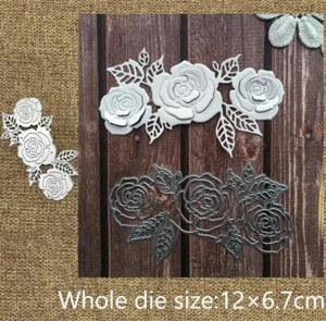 Rose Blumen Metall Stanzformen Scrapbooking Papier Karten Handwerk Prägeschablone - Bild 1 von 1