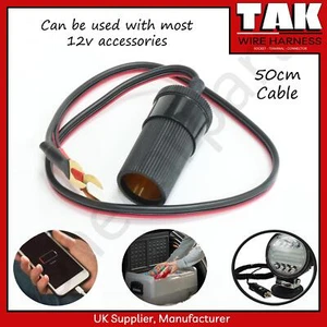 Female Lighter Socket Power Connector to 6mm Ring Terminals For Camping Boating - Picture 1 of 6