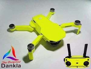 DJI MAVIC MINI - SKIN - NEON GELB -  / Folie / Decal / Wrap / Drohne / Zubehör - Picture 1 of 9