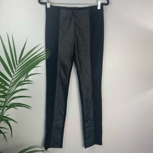Umgee Black Stretch Faux Leather & Suede Legging Pants Size M New - Picture 1 of 7