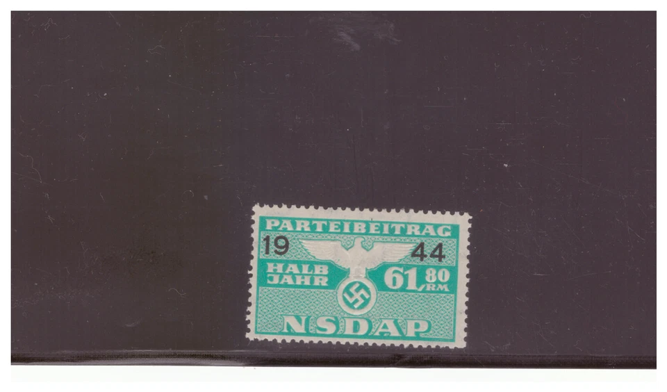 GER. THIRD REICH 1944 61.80 NSDAP DUES STAMP  VERY RARE MNH PBPG15 - Image 1 of 1