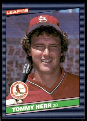 1986 Leaf Baseball Card Tommy Herr St. Louis Cardinals #79 - Image 1 of 2