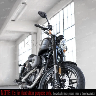 Espelhos traseiros pretos de vidro grande Viper II M10 1.25 para Moto Guzzi Audace 2016 - Imagem 1 de 4