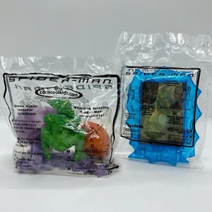 Spiderman GREEN GOBLIN Kid's Meal Toys Lot of 2 Pumpkin Launcher Rockin' Picture - Picture 1 of 4