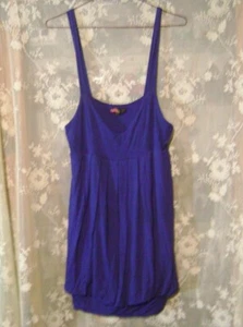 VESTIDO CASUAL MUJER TALLA GRANDE AZUL IMPERIO PLISADO DELANTERO - Imagen 1 de 7
