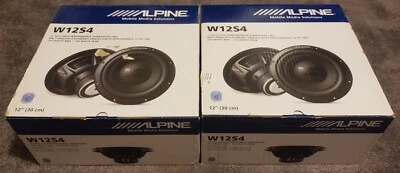 (2) ALPINE W12S4 12" SUBWOOFERS AUDIO COCHE 4-OHM 750W ALTAVOCES BAJOS NUEVOS Foto 1 de 4