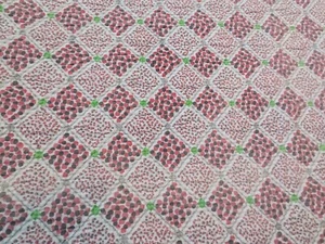 Antiker handgefertigter Quilt handgenäht rot elfenbein 82"x66" Sommergewicht sehr guter Zustand - Bild 1 von 24
