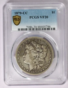 1879-CC PCGS VF20 $1 dollaro d'argento Morgan - Foto 1 di 3