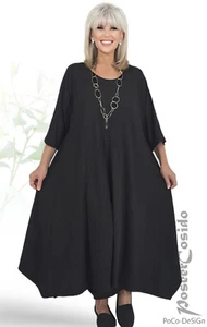 PoCo  LAGENLOOK Kleid Ballonkleid 44 46 48 50 52 54 56 58 XL-XXL-XXXL schwarz - Bild 1 von 22
