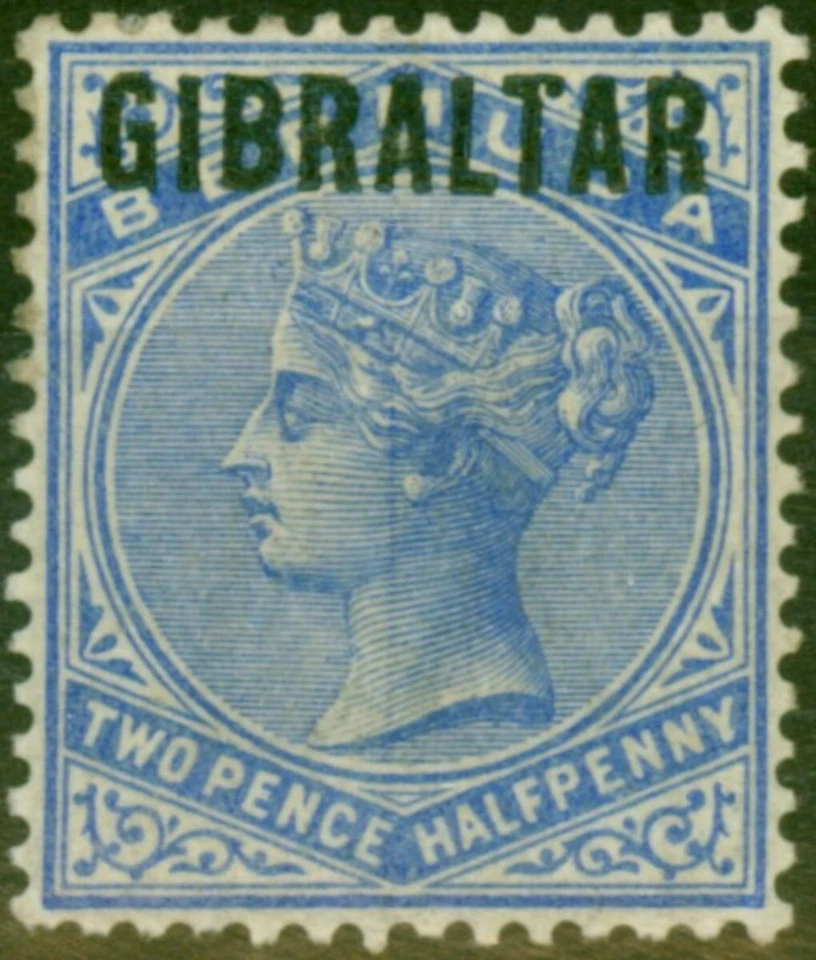 Gibraltar 1886 2 1/2d Ultramarine SG4 Fine MM - Image 1 of 1