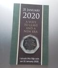 2020 BU brexit 50p Strike Your Own Coin In Royal Mint Folder January 31st 