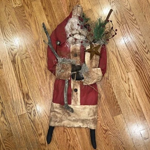SELTENE handgefertigte primitive Volkskunst Moses Allen Sammlerstück Weihnachtsmann Wanddekoration - Bild 1 von 12