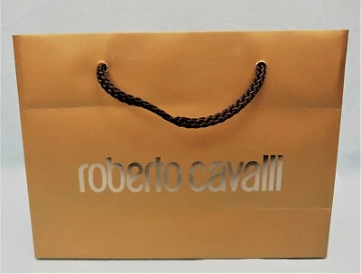 NEW ROBERTO CAVALLI BRONZE PAPER SHOPPING GIFT BAG FOR CLOTHES GIFTS ACCESSORIES