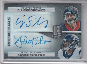 2014 Spectra Black /5 XAVIER SU'A-FILO/C.J. FIEDOROWICZ RC Auto Iowa/Texans - Picture 1 of 2