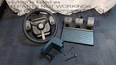 FOR PARTS! Hori Farming Simulator Wheel Pedals & Desk Clamp - Image 1 of 4