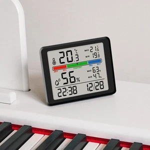 Digital Multifunction Alarm Clock with Temperature Humidity Display for Rooms - Picture 1 of 22