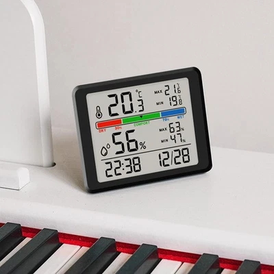 Digital Multifunction Alarm Clock with Temperature Humidity Display for Rooms - Image 1 of 4