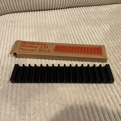 Brookstone Slimline CD Storage Rack Holds 15 CDs - Image 1 of 2