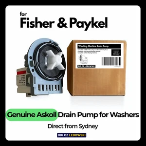 Bomba de drenaje Askoll genuina para cargador superior Fisher & Paykel 7 kg WA7060G1 WashSmart - Imagen 1 de 10