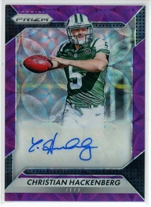 2016 Panini Prizm Christian Hackenberg RA-CHB Purple Scope RC Auto  /99 - Picture 1 of 2