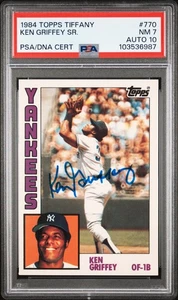1984 Topps Tiffany #770 Ken Griffey Auto PSA/DNA PSA 7 Autograde 10 - Bild 1 von 2