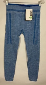 Stio Womens Basis Seamless Tech Tights Wind River Blue Sz L 28x26 New - Picture 1 of 20