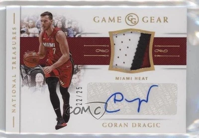 2018-19 Panini National Treasures Game Gear Prime /25 Goran Dragic #GG-GDR Auto - Image 1 of 2
