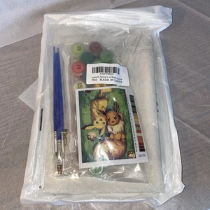 Pokemon Pikachu And Eevee Paint By Numbers - Picture 1 of 2