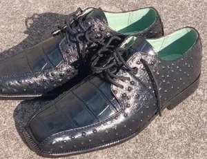 Zapatos de vestir Stacy Adams para niños talla 4M negros elegantes - Imagen 1 de 10