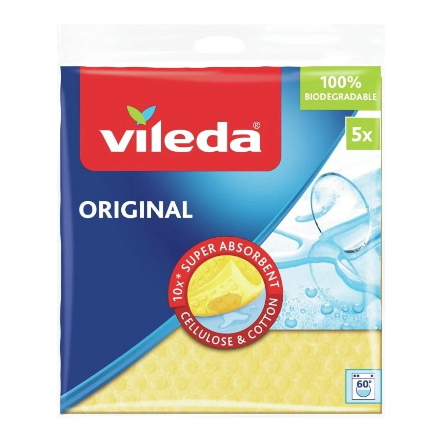 Vileda Schwammtuch Aqua 5er Pack 18 X 20 Cm