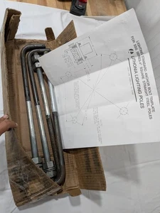 Lithonia Box of 4 ABSSS-4C Anchor Bolts with Template for SSS 4C Pole - Picture 1 of 5