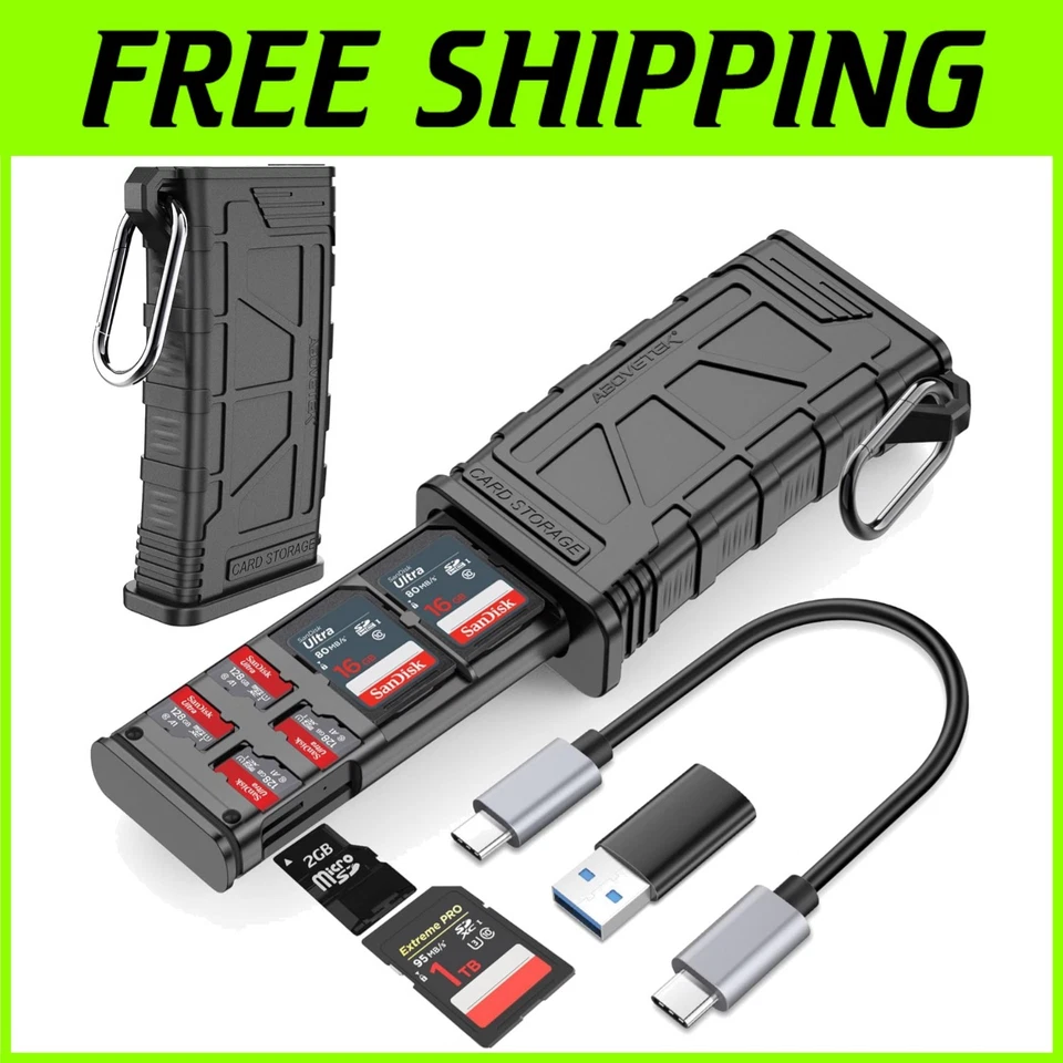 High-Speed 2-in-1 SD/MicroSD Card Reader & Holder – USB 3.1 Type-C Convenience - Image 1 of 4