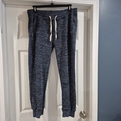 Pantalones de chándal American Eagle para hombre grandes azules mezcla de lana tejidos salón preppy Foto 1 de 4