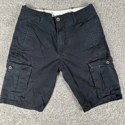 Levis Shorts Mens 29 Black Lightweight Ripstop Canvas Cargos Skater White Tab - Image 1 of 4