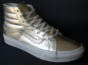 VANS SK8-Hi Slim Damen High-Top Leder Sneaker Metallic Wheat Gold/Marshallow Neu - Bild 1 von 14