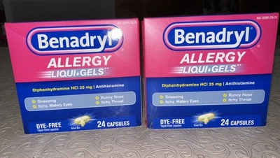 LOTE DE 2 - Benadryl Alivio de Alergias Ultratabs - 48 Comprimidos Exp 01/26 Foto 1 de 2