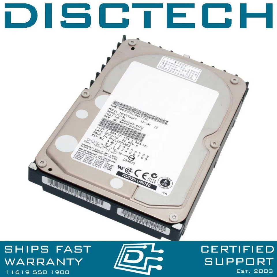 Fujitsu 73GB 15K MAS3735FC MAS Fibre / Fiber Channel Hard Drive - Image 1 of 2