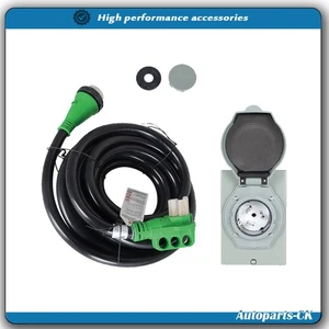 50A 25Feet RV Power Extension Cord w/ LED and Twist Lock Plug Inlet NEMA 14-50P - Picture 1 of 9