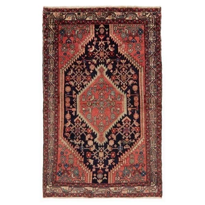 Hamedan 165x107cm Handgeknüpfter Perserteppich Orient Wolle Carpet Rug Nachtblau - Imagen 1 de 10